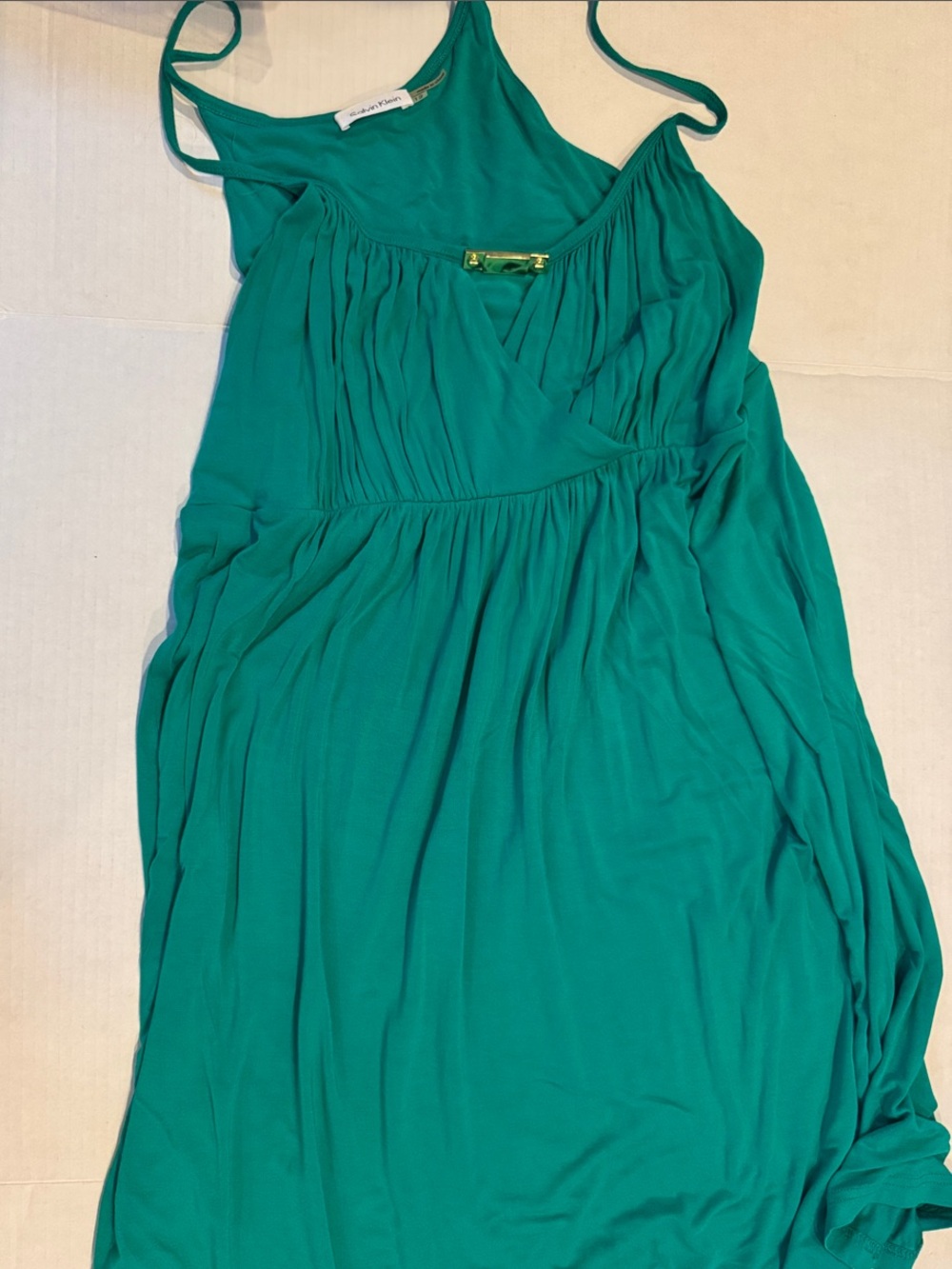 Calvin Klein Teal Green Sleeveless Camisole Dress